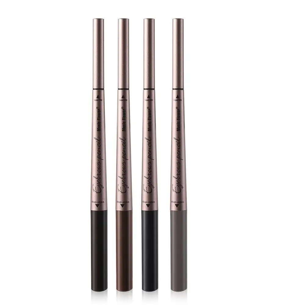 

Dark Grey Double Head Brown Eyeliner Pencil Music Flower Eyebrow Pen Longlasting Waterproof