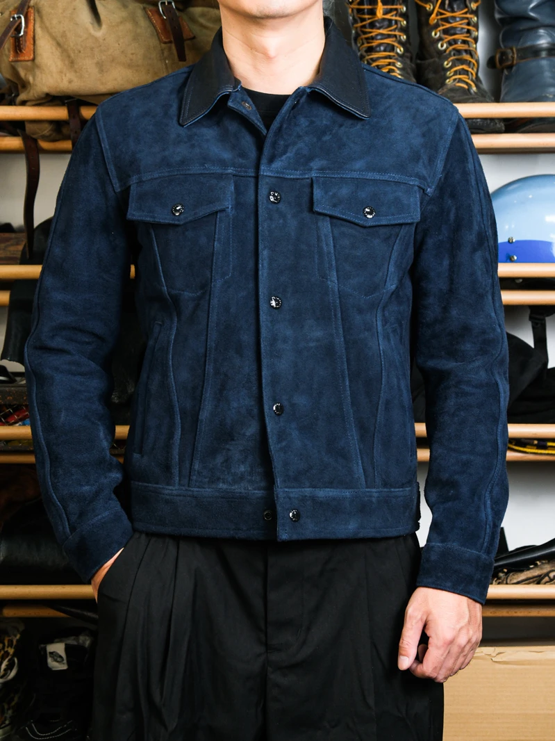 

Куртка из натуральной кожи, тонкая, повседневная, с длинными рукавами, ветрозащитная, замшевая, молодежная мода