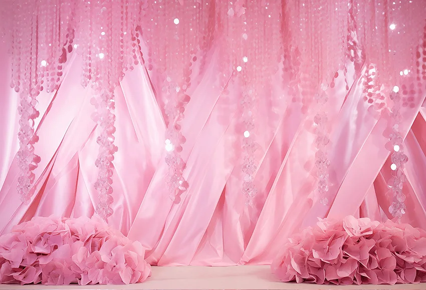 Mehofond Photography Background Hot Pink Diamond Curtain Adult Birthday Wedding Maternity Portrait Decor Backdrop Photo Studio