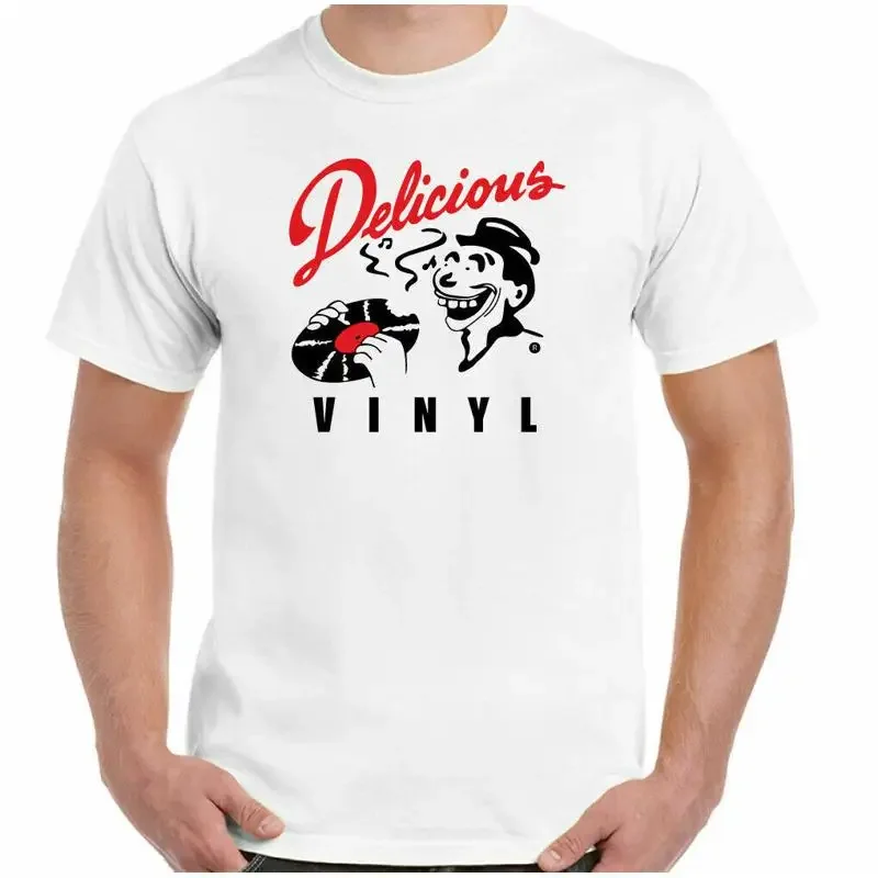 DELICIOUS VINYL T-Shirt HIP HOP RAP MUSIC LABEL 100% retro gift white S- 3xl Tee