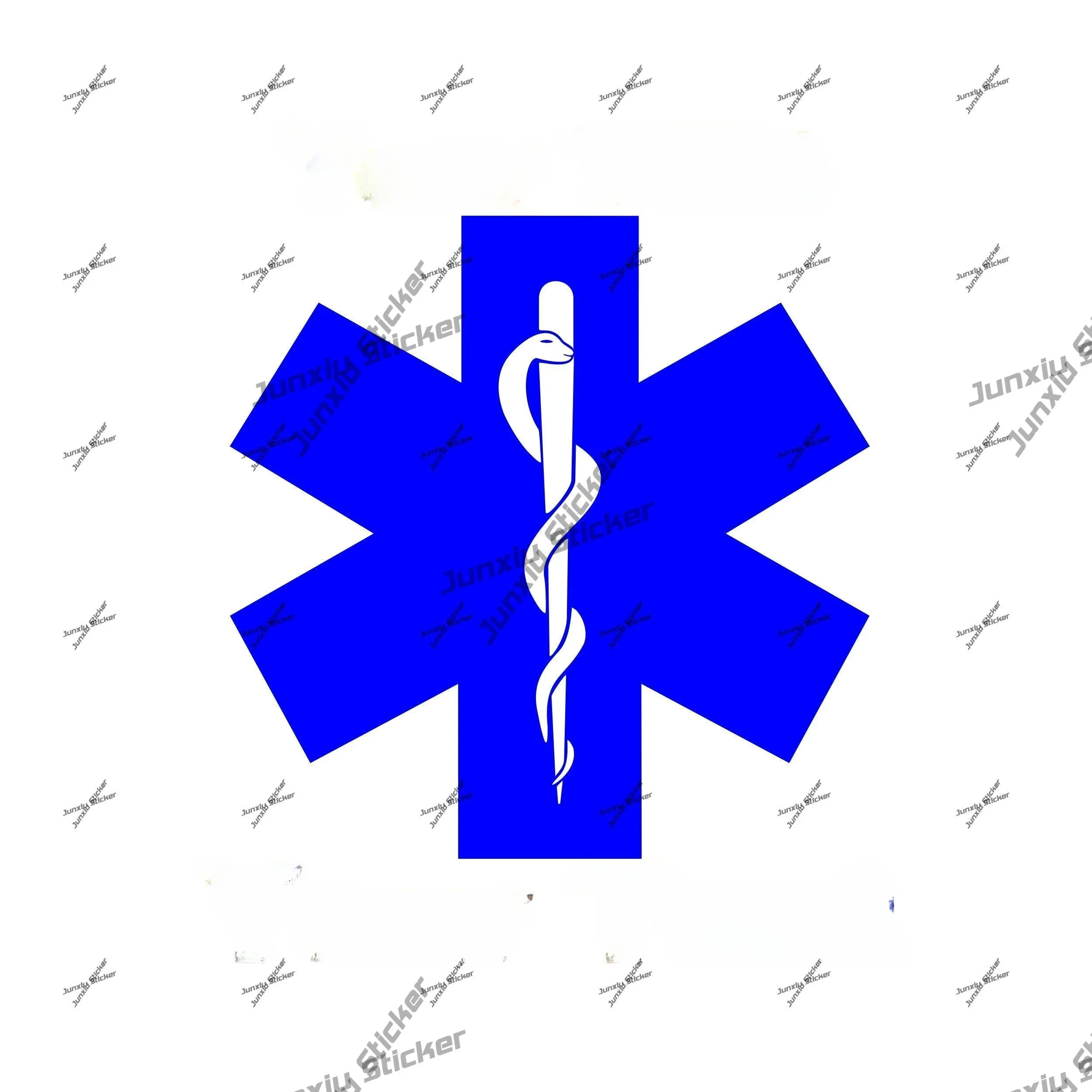 

Персонализированные наклейки EMS EMT Star of Life, аксессуары, водонепроницаемые декоративные наклейки из ПВХ для внедорожника, бампера, светоотражающие серебряные аксессуары