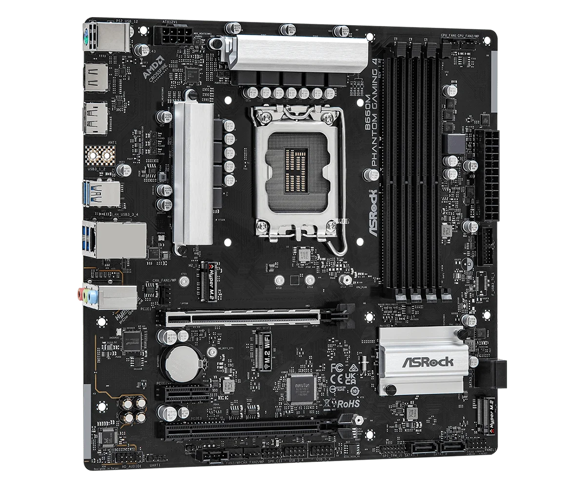 ASROCK B660M PHANTOM GAMING 4 Motherboard Intel B660 LGA1700 DDR4 128GB M.2 Micro ATX support i7-14790F i5-14400F i7-13700 cpu