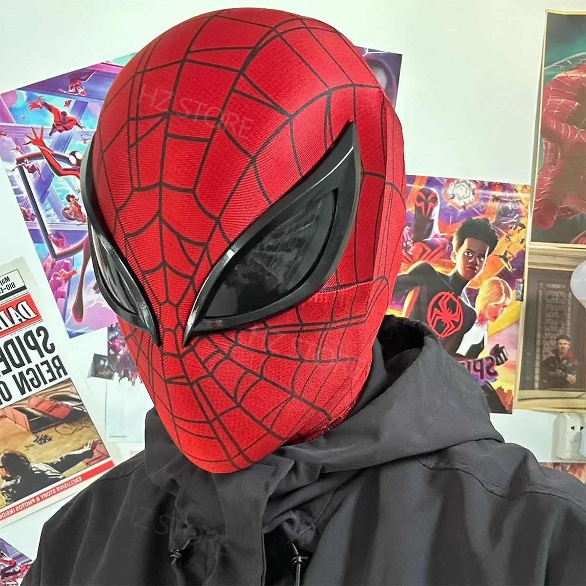 

mar-vel Customized PS5 Superior Spider-Man Mask with Faceshell & Magnetic Eyes Spiderman Halloween Cos Mask for Birthday Gift