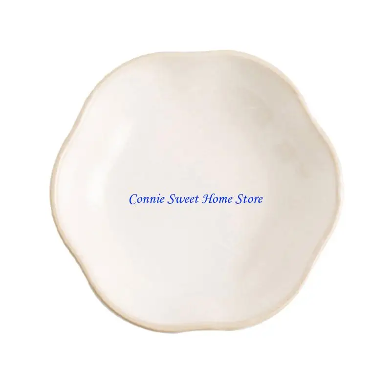 LXAF Elegant Glazed Ceramic Dish Jewelry Storage Display Plate for Rings Earrings Necklace Small Trinket Tray