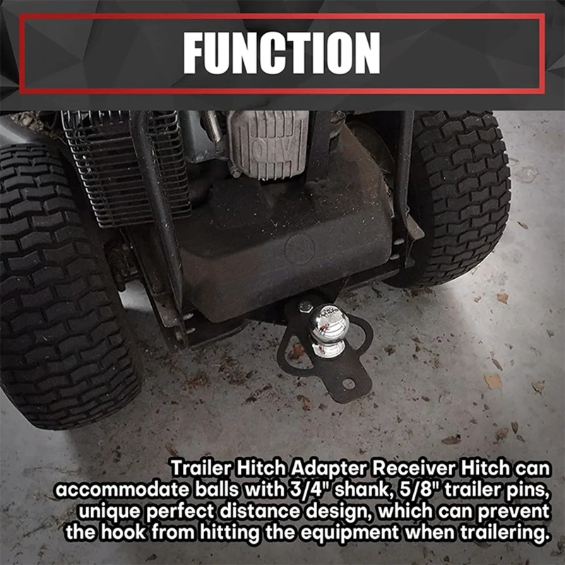 AFBC-Adaptador de enganche de remolque de 3 vías, enganche receptor para cortacésped, accesorios de enganche ATV de tres vías para carrito de Golf, Tractor de jardín