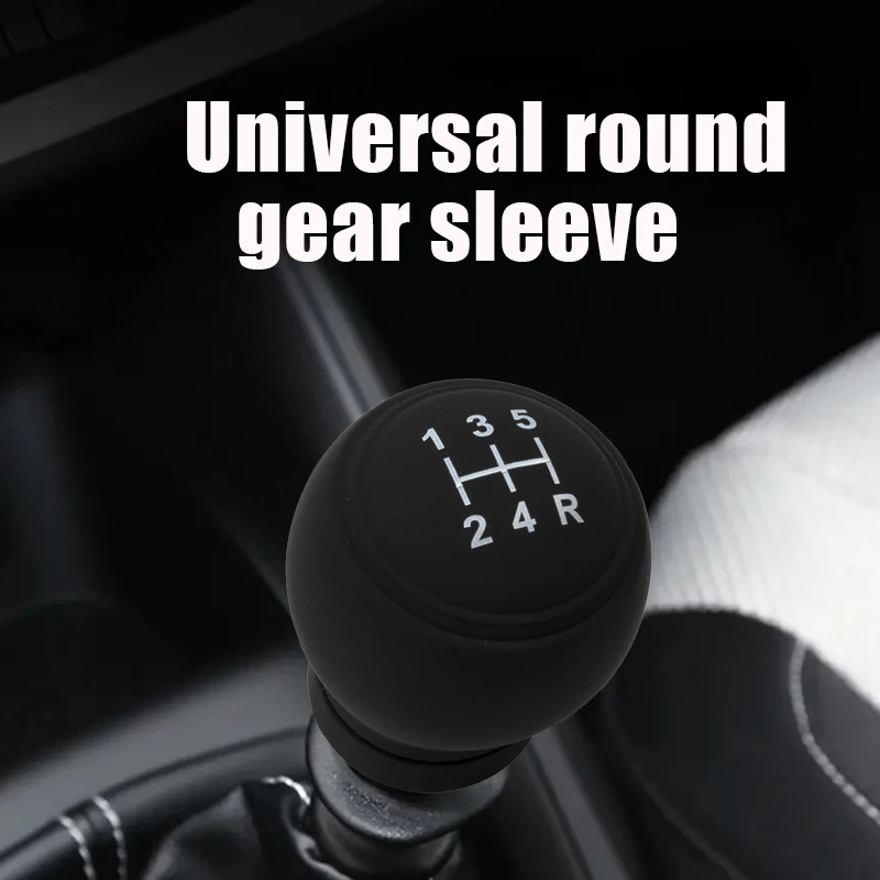 Gear Shift Knob Silicone Cover Gear Rod Protector Dustproof WaterProof Lever Handle Skin Nonslip Manual Shifter Universal