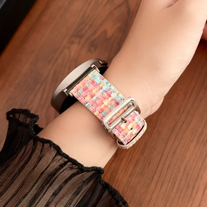 サムスンギャラクシーウォッチ用伸縮性不織布バンド,クラシックブレスレット,カウボーイストラップ,4, 5, 6, 47mm, 43mm, 42mm, 46mm,5pro,45mm 40mm、44mm