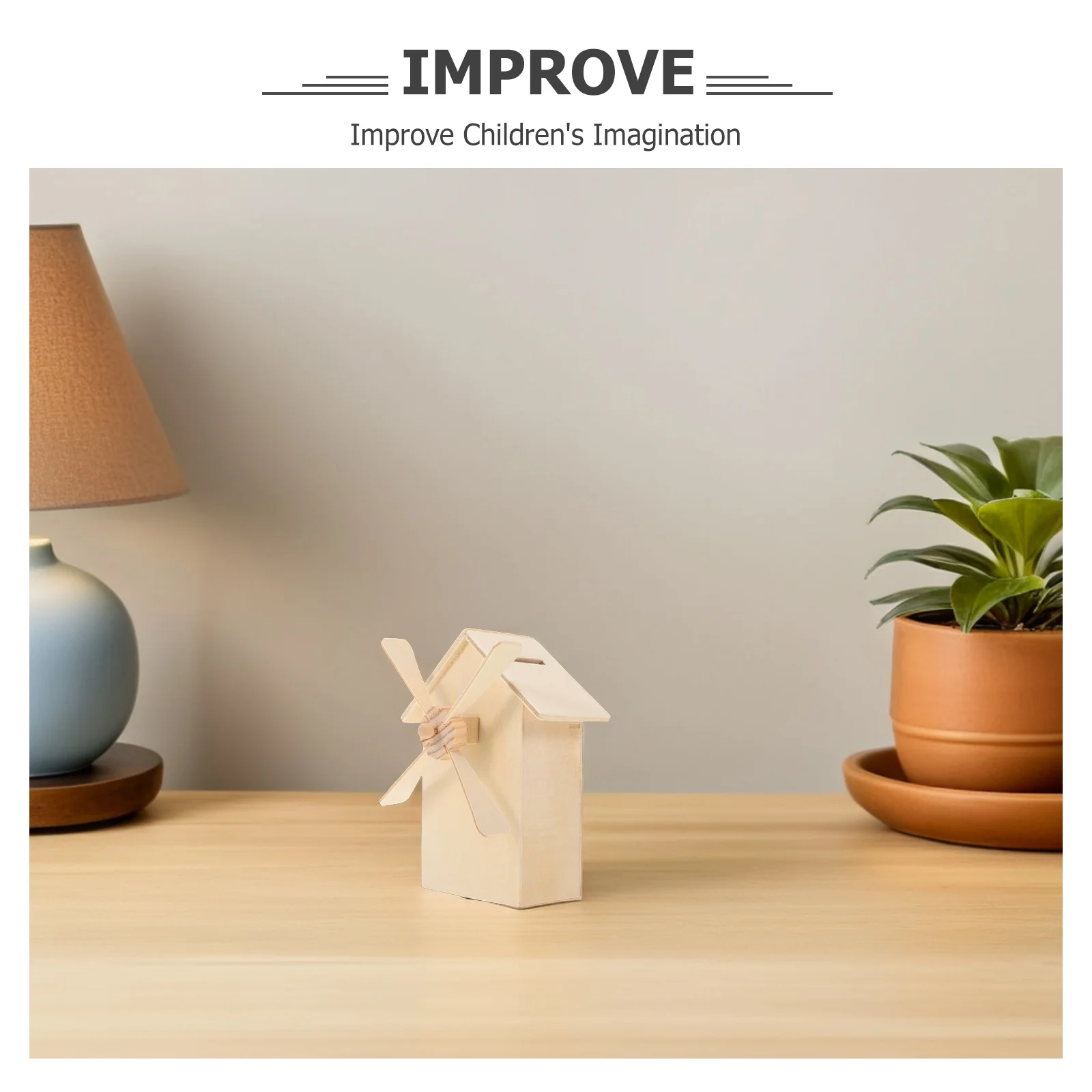 5個入り 未完成の木製貯金箱 風車ハウス DIY 塗装可能 コイン貯金箱 子供用 木製貯金箱 貯金箱クラフト