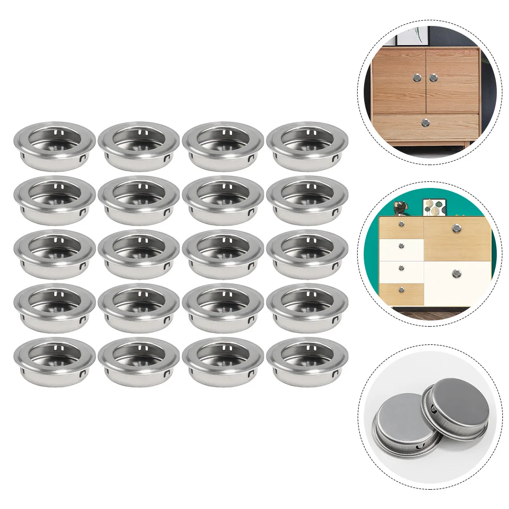 

20Pcs Embedded Invisible Handles Stainless Steel for Kitchen Cabinets Wardrobe Closet Doors Durable Pull Handles Home Furniture