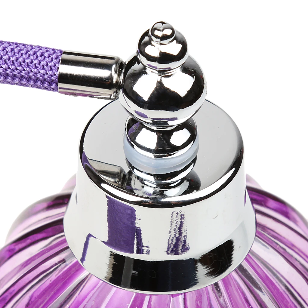 100ml Vintage Stylish Refillable  Empty Glass Perfume Pump Sprayer Bottle Scent with Atomizer Tassels For Elegance Collectible