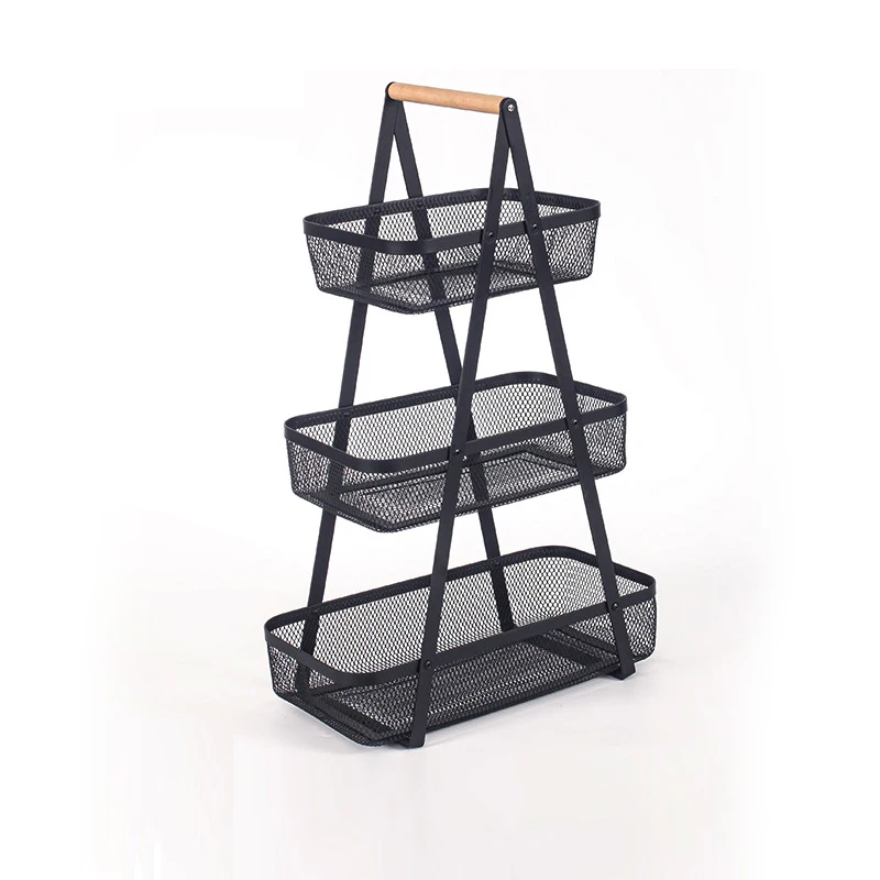 Factory direct sales fruit basket stackable storage hanging wire basket suitable for kitchen countertop finishing