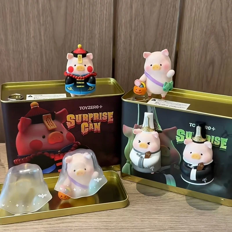 Cerdo enlatado Lulu Pig sorpresa botella completa Zombie blanco y negro impermanencia estilo fantasma regalo de Halloween caja ciega de juego de moda