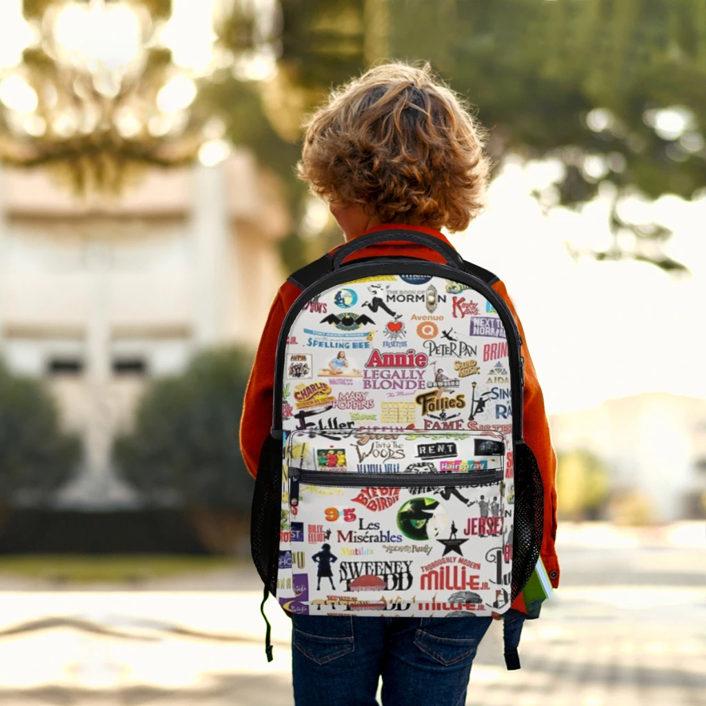 Musical Logos Versatile Backpack Large Capacity Waterproof Backpack Washable Computer Bag Unisex