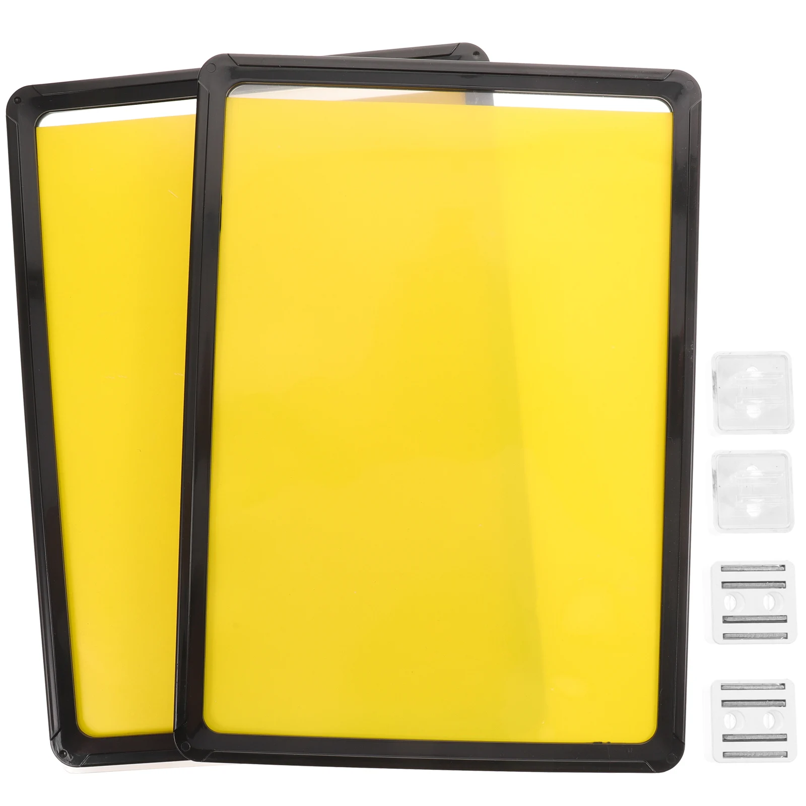 

2pcs Magnetic Price Tags Warehouse Classification Labels Reusable Strong Structure Stick On Iron Surfaces Retail Store