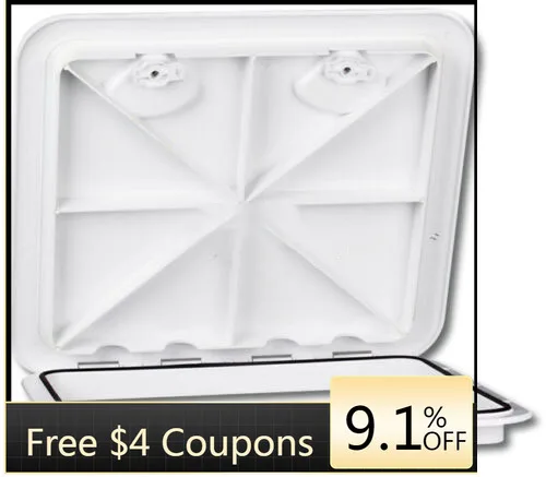 

STLF High Quality 270*375mm BOAT DECK HATCH & LID WHITE - Boat/Marine/Caravan/RV/Storage Stainless Steel