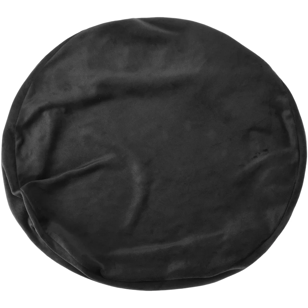 Turntable Dust Cover for Speaker Horns Elastic Drawstring Closure Short Plush 300g Spandex Fabric Black 47.5x47.5cm 28.5x28.5cm