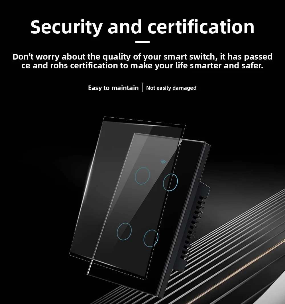 

Intelligent touch switch American standard Austrian standard 118 intelligent wifi control panel remote control timing switch
