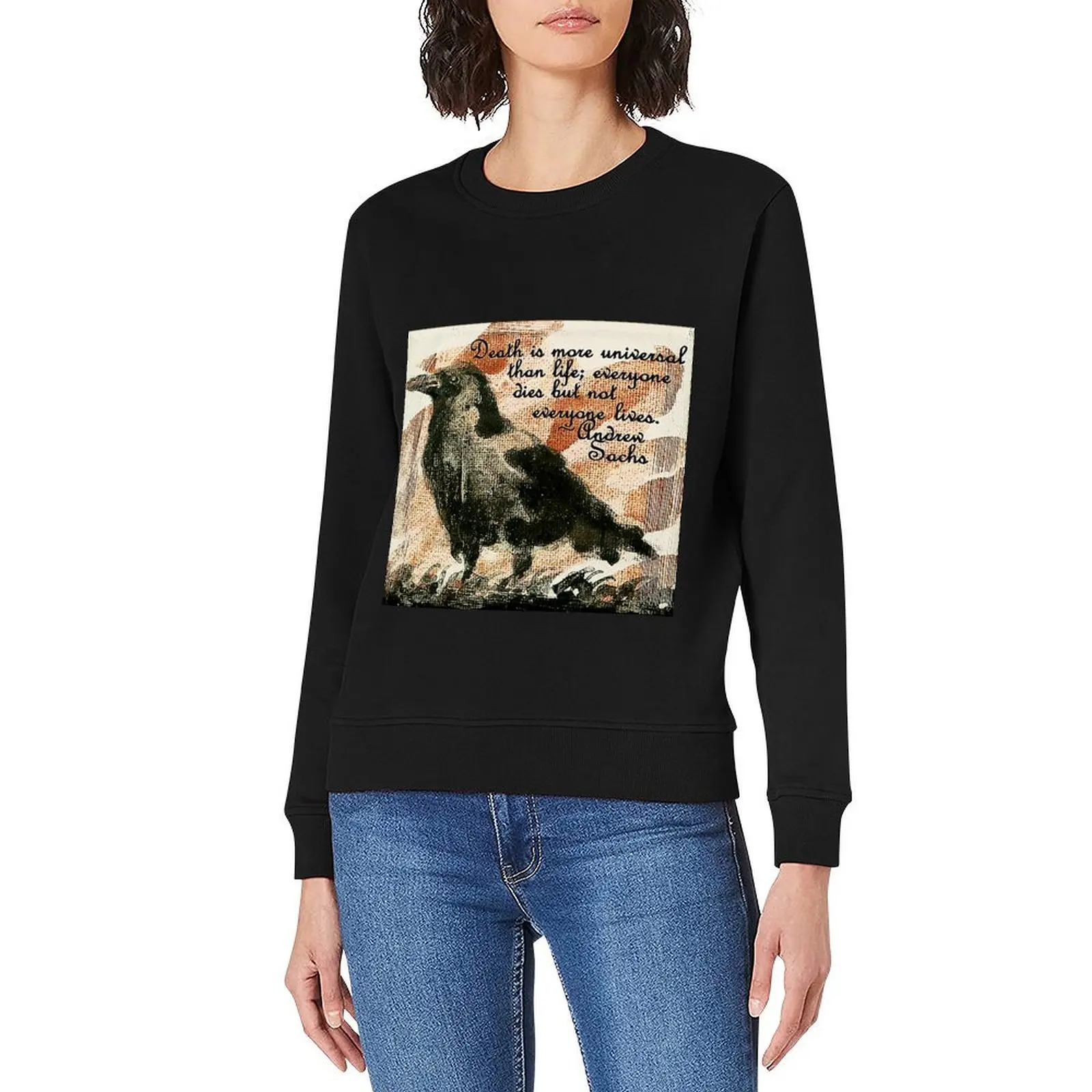 Death Crow - Quotes Jersey chándal estilo japonés hombres usan sudadera de gran tamaño