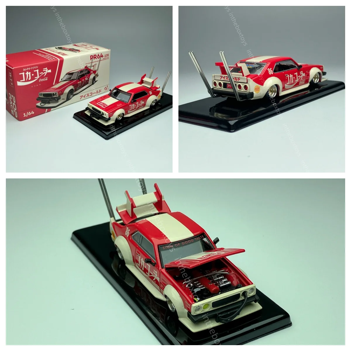 

POPRACE X TINY PR64-135 Skyline C210 KAIDO Racer STYLE Коллекционная модель автомобиля из сплава