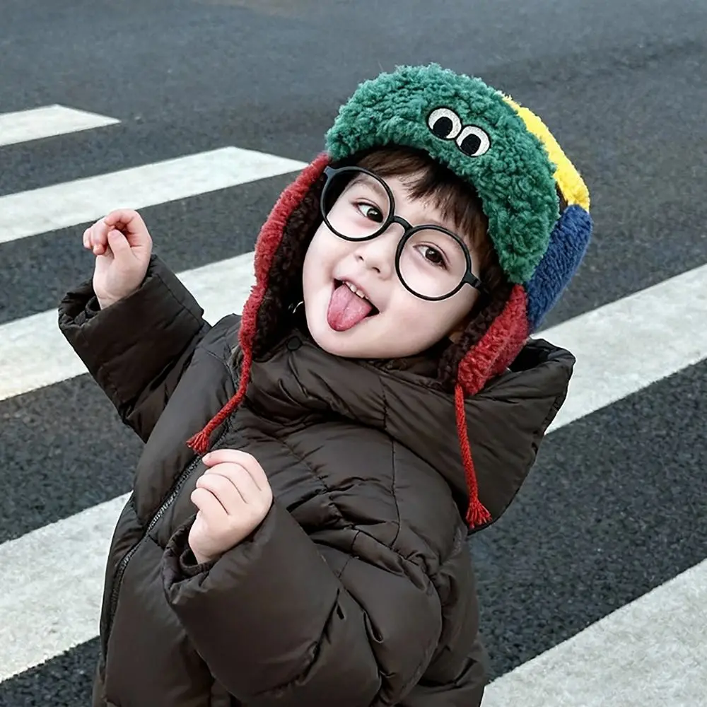 

Fashion Lamb Wool Warm Lei Feng Cap Korean Style Thickened Ear Protection Hat Winter Warm Soft Flip Cuff Flip Cap Winter