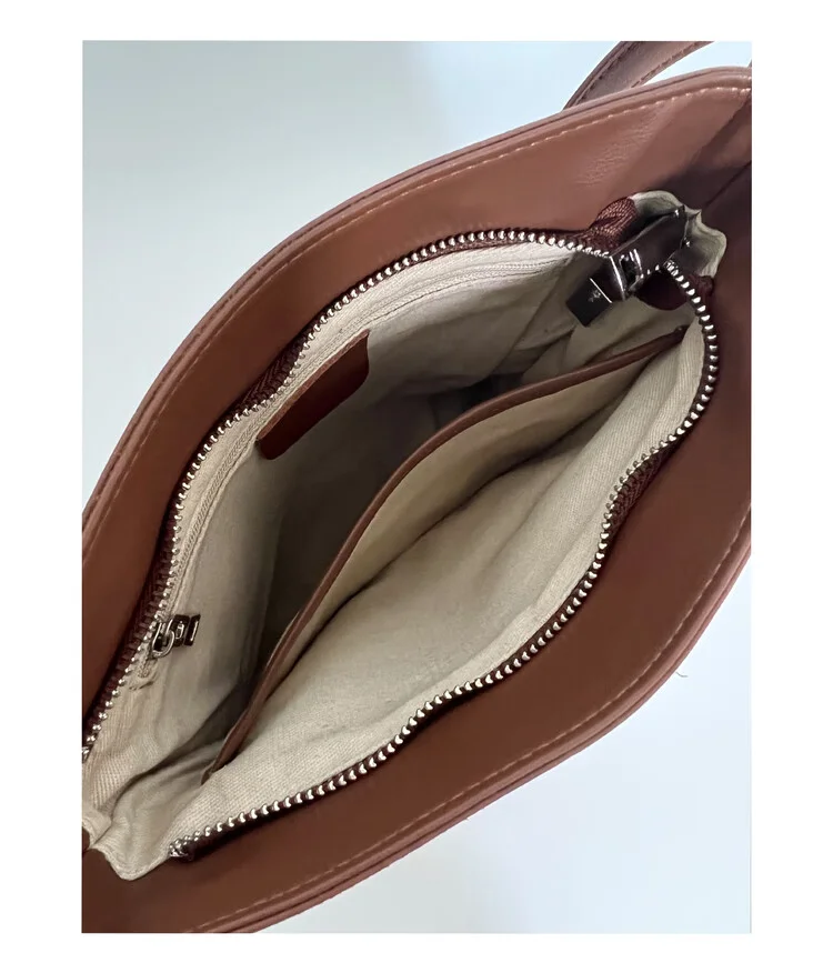Vintage Bohemian Fringe Tassel Crossbody Bag Women Large Capacity Dual-Side Smooth Cowhide & Suede Genuine Leather Boho Bucket view 6