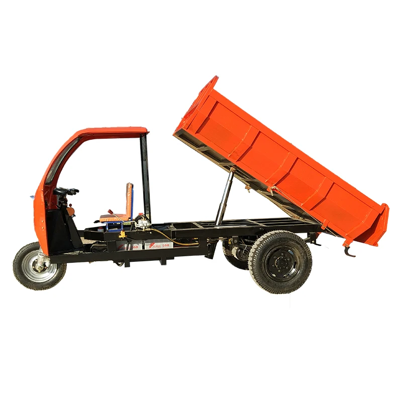 Mine cargo load electric motor tricycle dump project mining dump truck mine electric tricycle for freight