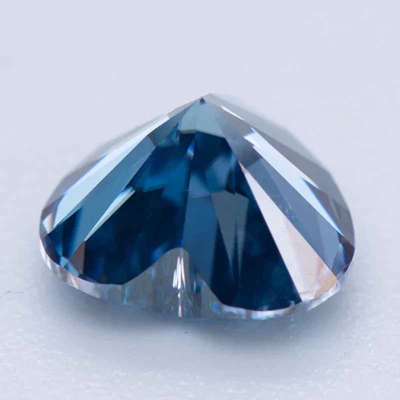 

NEW Moissanite Stone Sapphire Blue Heart Shape VVS1 With Certificate For Pass Diamond Tester Diy Jewelry Making Materials