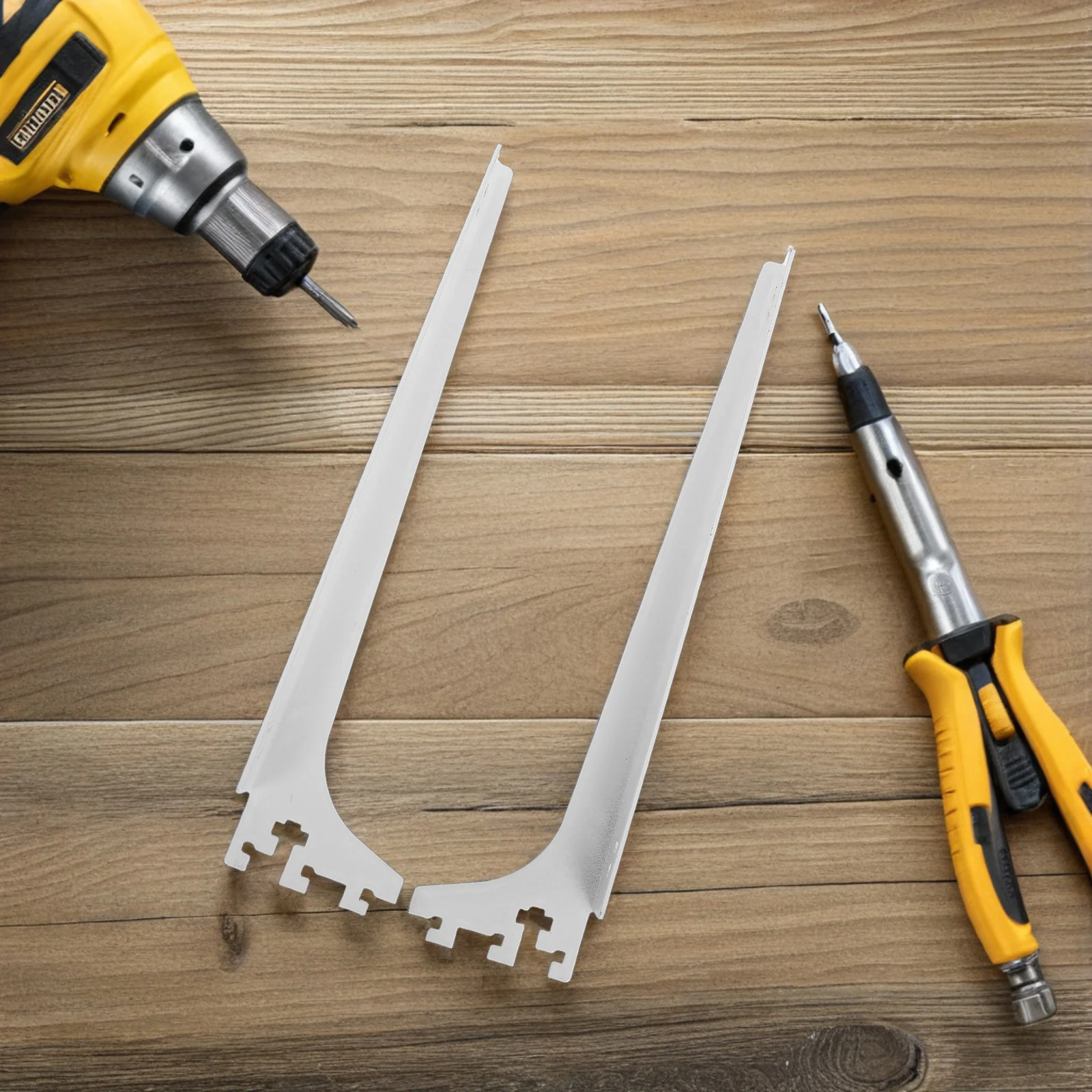 

2Pcs White Shelf Rod Brackets Heavy Duty Metal Support Cold Rolled Steel Pegboard Mounted Closet Rod Brackets Storage Organizer