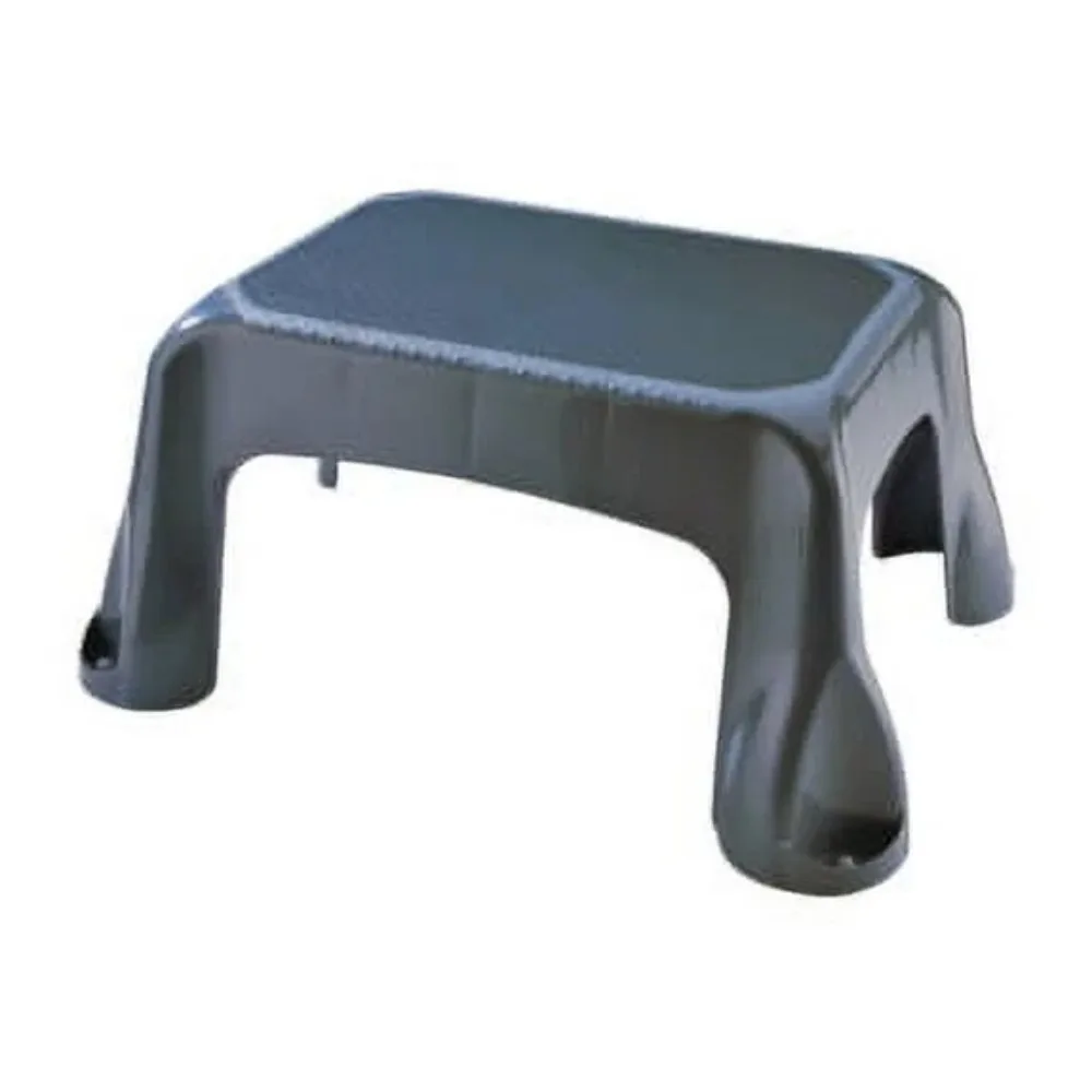 Rubbermaid-In-Mold Tread Step Stool, 1 passo, cinza