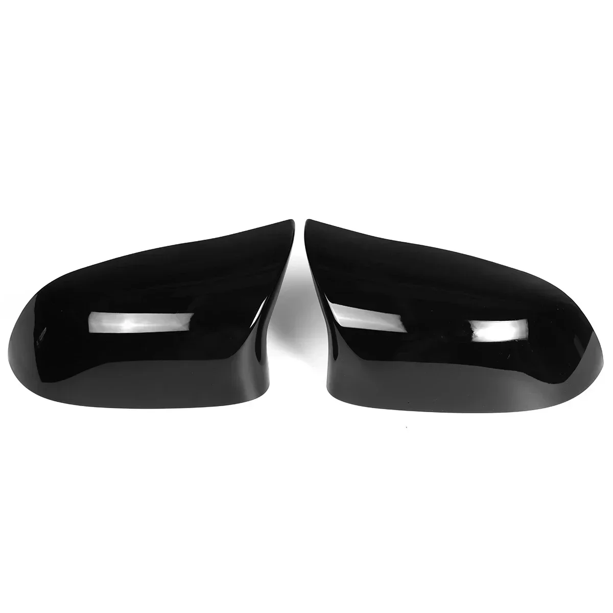 2pcs Carbon Fiber Look/Black Car Rear View Mirror Car Side Rearview Mirror Cap Covers For BMW X5 F15 X6 F16 2014-2018 Body Kit view 2