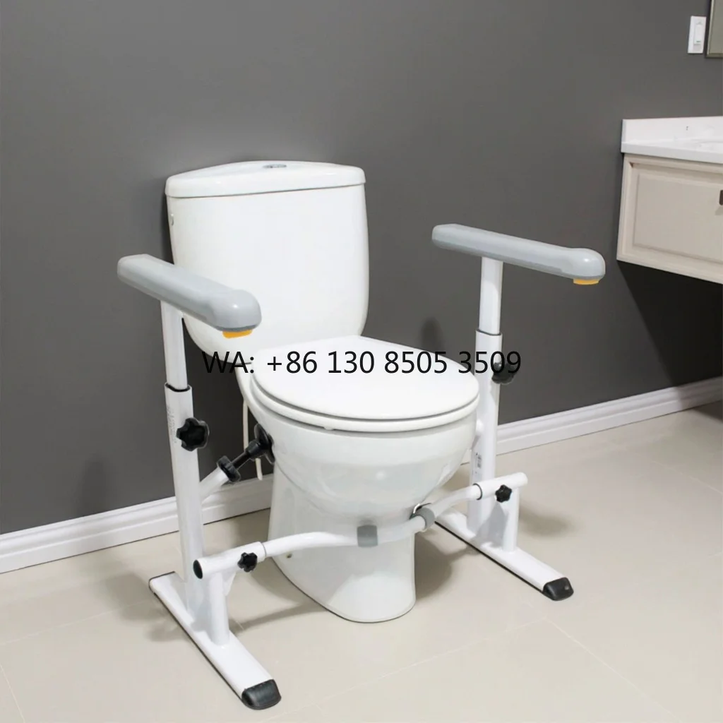 Safety Bathroom Aid Manual Rehabilitation Device Adjustable Toilet Chair Elderly Mobility Aid Toilet Mobility Device