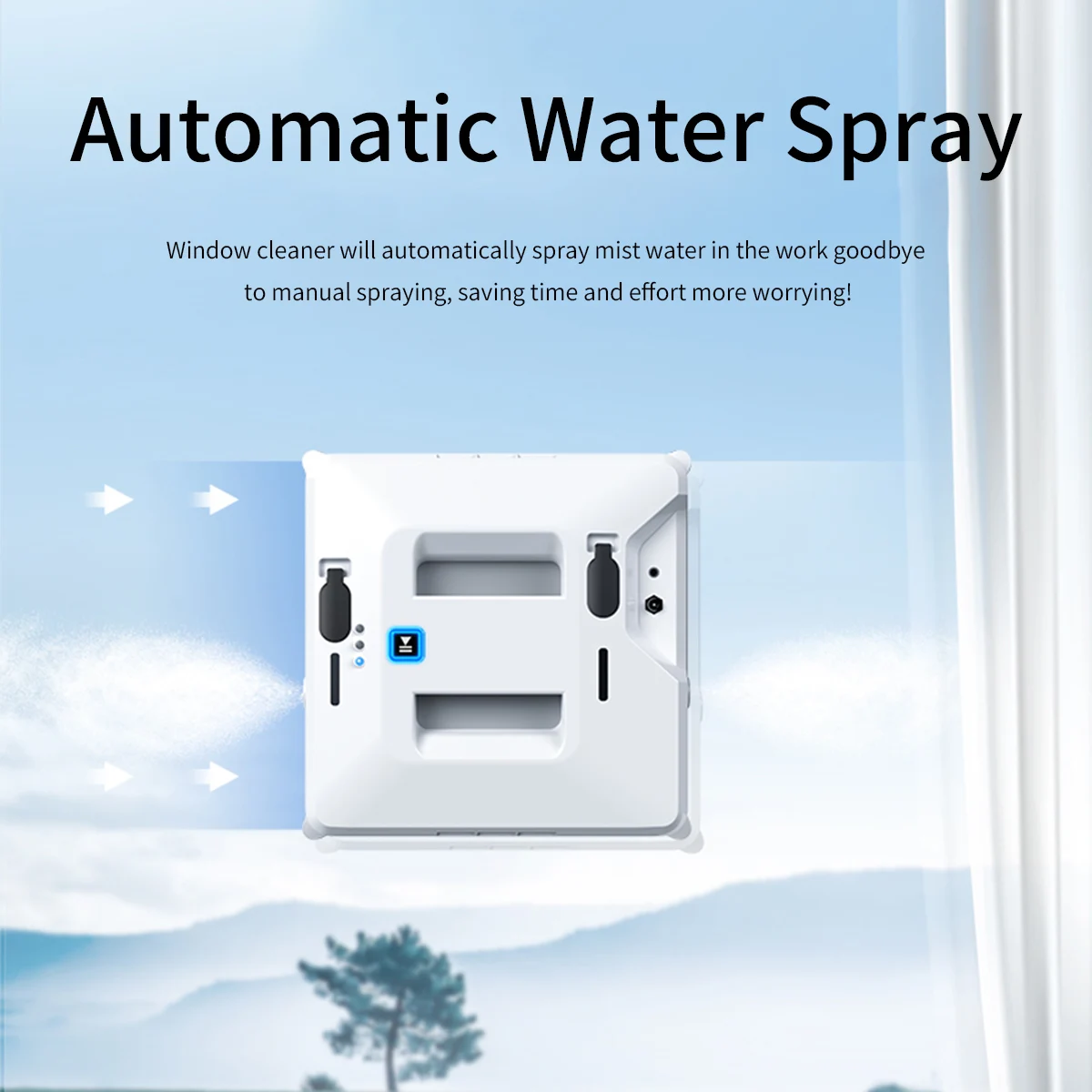 Robot Window Cleaner Double Auto Water Spray Vacuum Glass Cleaning Robotic Remote Control Smart Electric Window Washer T48