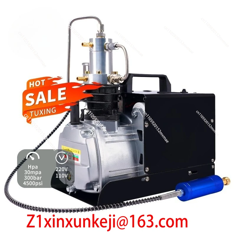 Оригинальное производство, ручная остановка 4500 фунтов на квадратный дюйм, 300 бар, высокое давление, 220 В, 110 В, воздушный компрессор PCP для подводного плавания