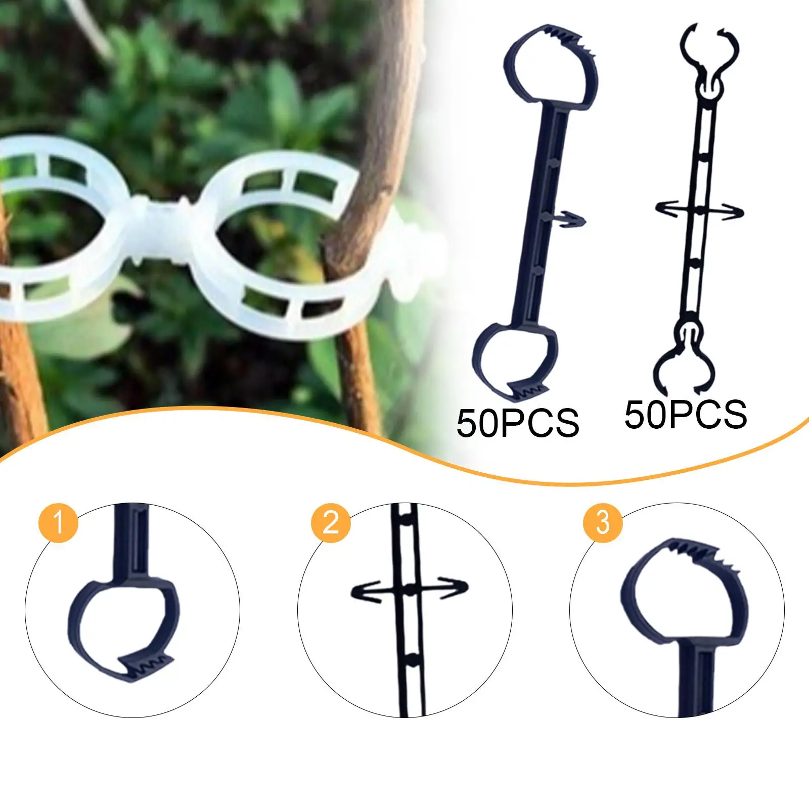 

50x Plant Label Hooks Garden Tools Garden Marker Stakes Reusable Easy Installation Versatile Label Hangers Plant Support Stakes
