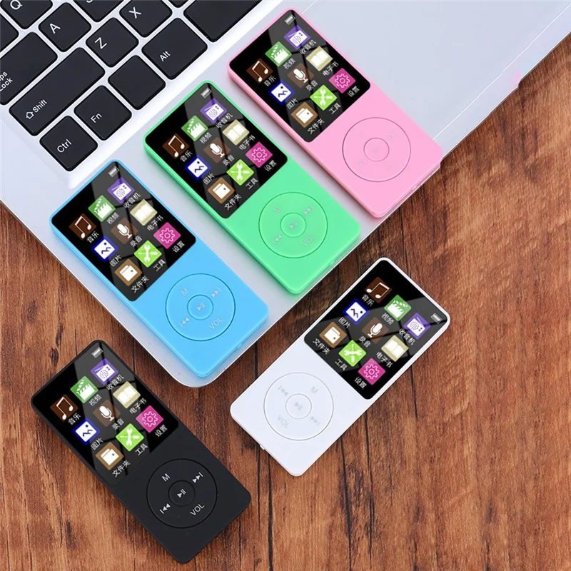 

MP4 MP3 Bluetooth Player 160X120px Mini Walkman Student 1.8 Inches Screen 64G Plug Card Sports Music Player, Durable B