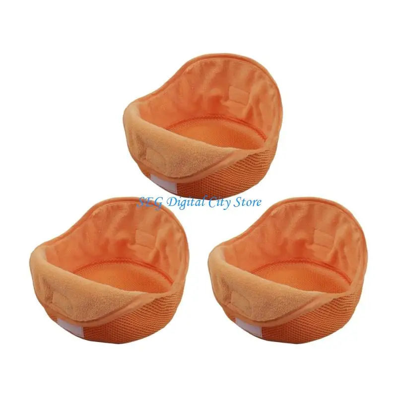 U75B Full Coverage Helmet Sweat Pad Soft Fleece Comfort Insert 3 Pack