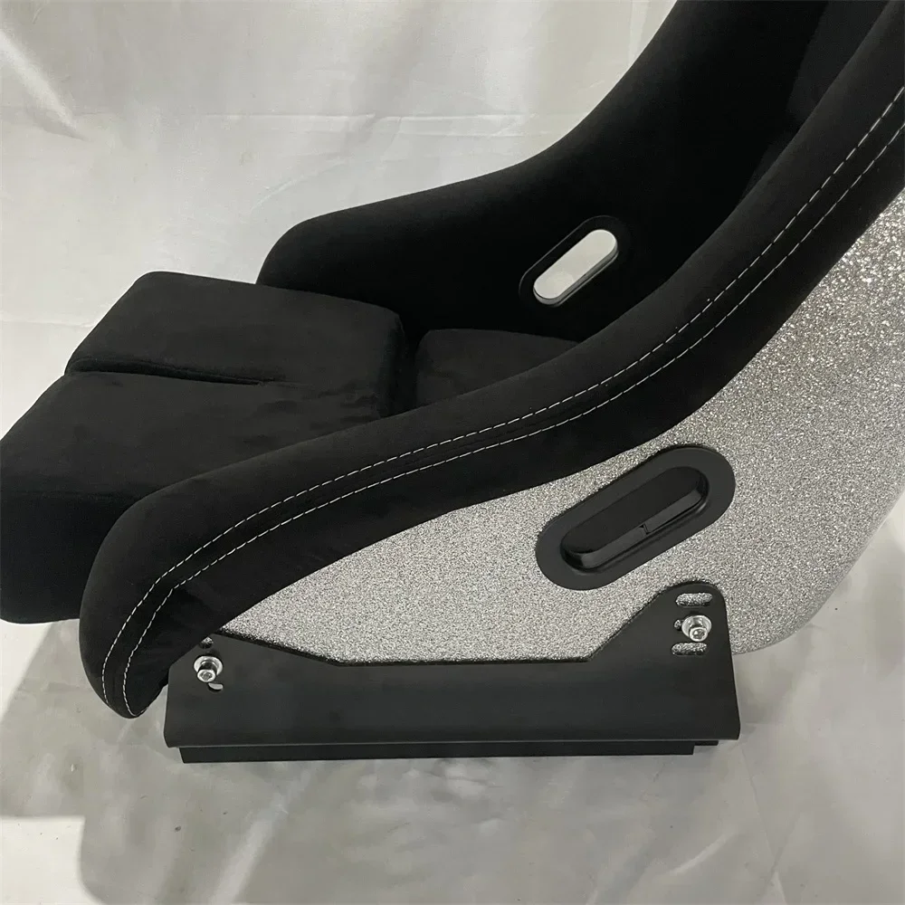 Seggiolino auto Sedile da corsa regolabile universale per simulatore di auto sportive Sedili a secchiello Accessori interni per auto glassati neri