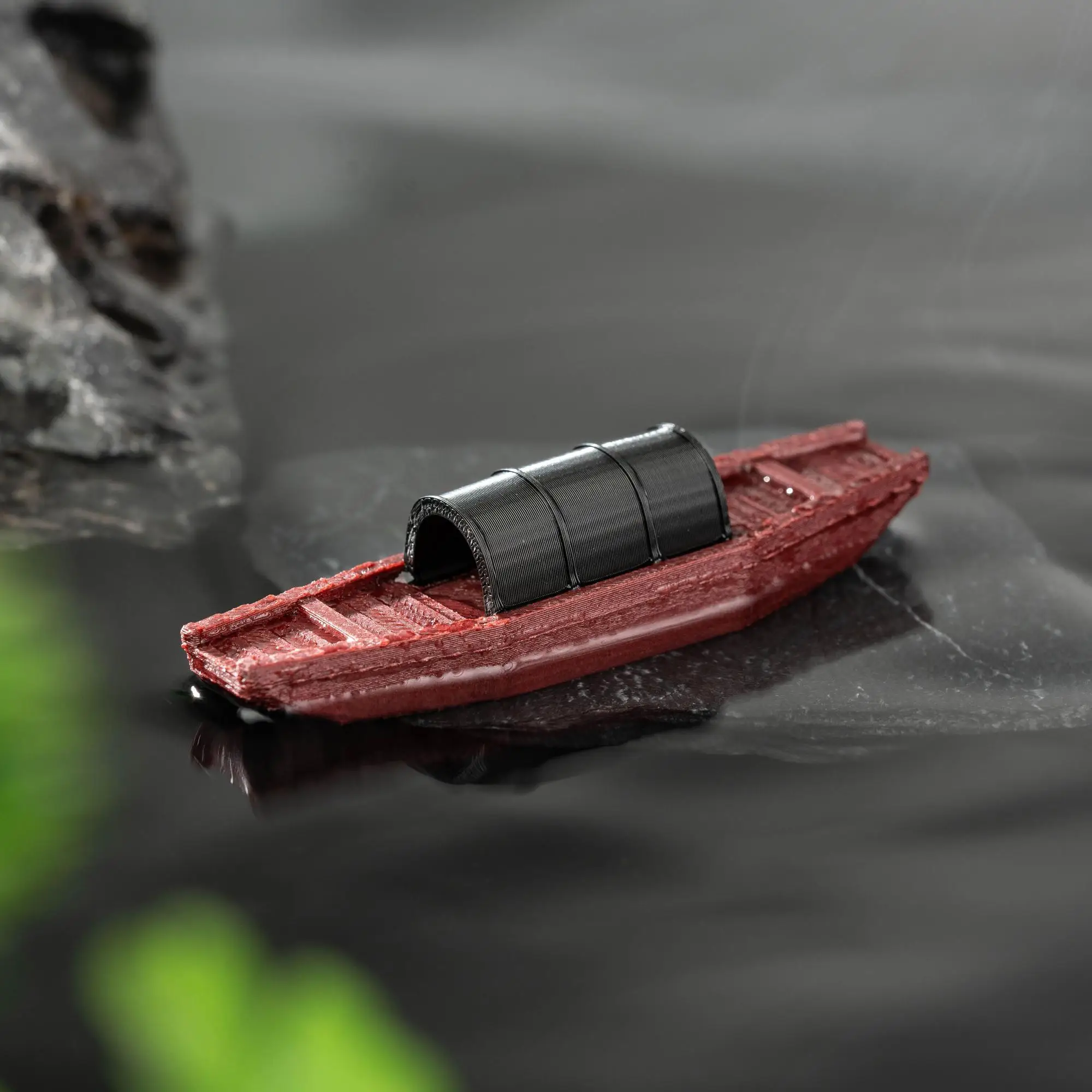 Rockery boat absorbing stone water tank fish tank handicraft landscape bonsai ancient building micro landscape ornaments simple