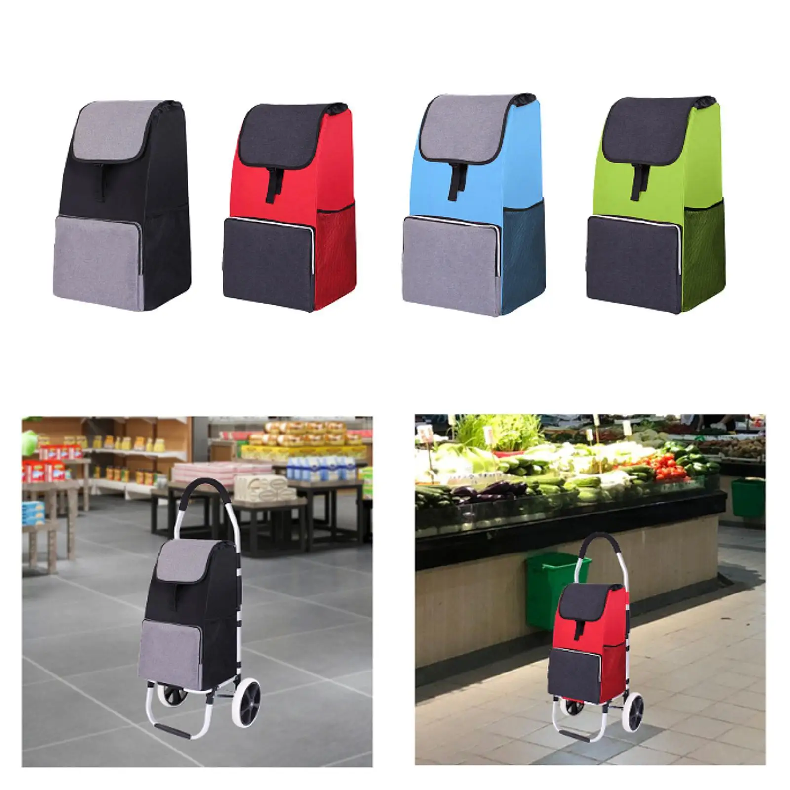 Shopping Cart Bag Reusable Trolley Accessories Portable Waterproof Large Capacity Spare Bag Trolley Replacement Bag Storage Bag