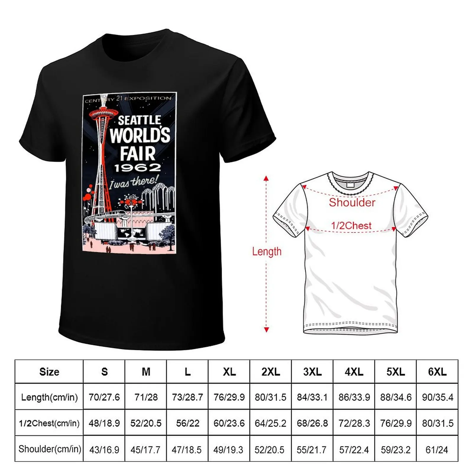 Century 21 Exposition 1962 RETRO T-Shirt cotton t shirt pack T-Shirt