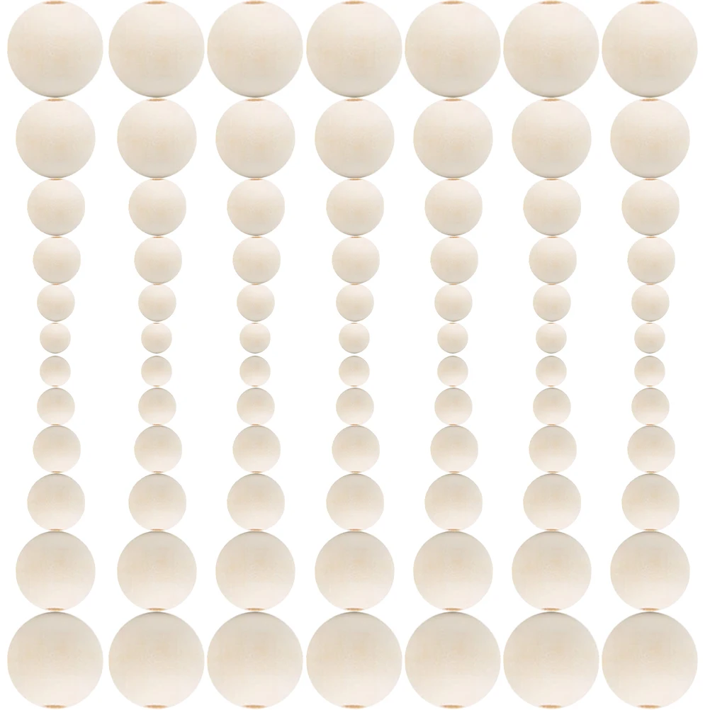 1 set Wooden For Diy Jewelry Bracelet Necklace Garland Crafts Supplies Large Round Loose Beads Diy Craft Charms Wood Beads For