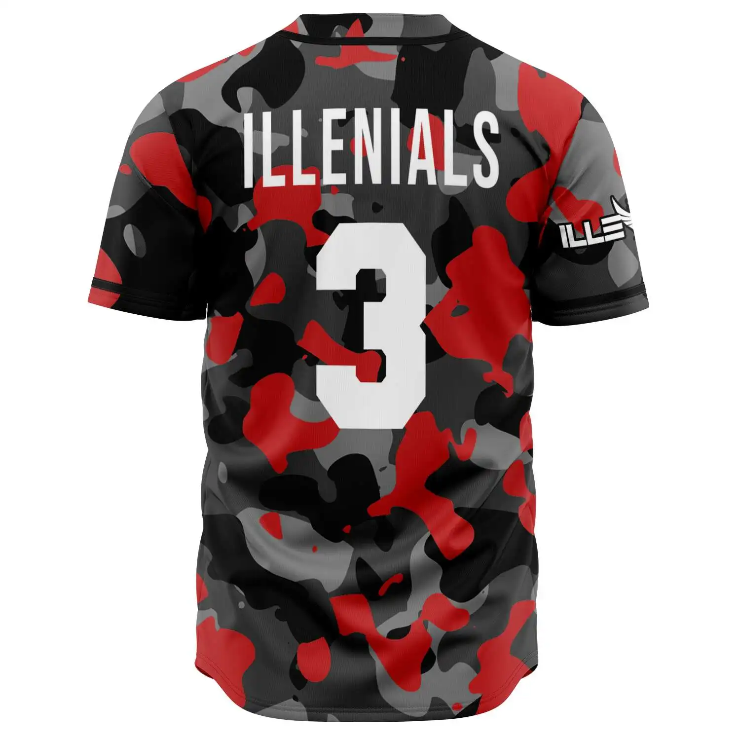 ILLENIUM Album ILLENIALS Baseball Jersey Men/Women Casual Thin button Baseball uniform For EDM Fans