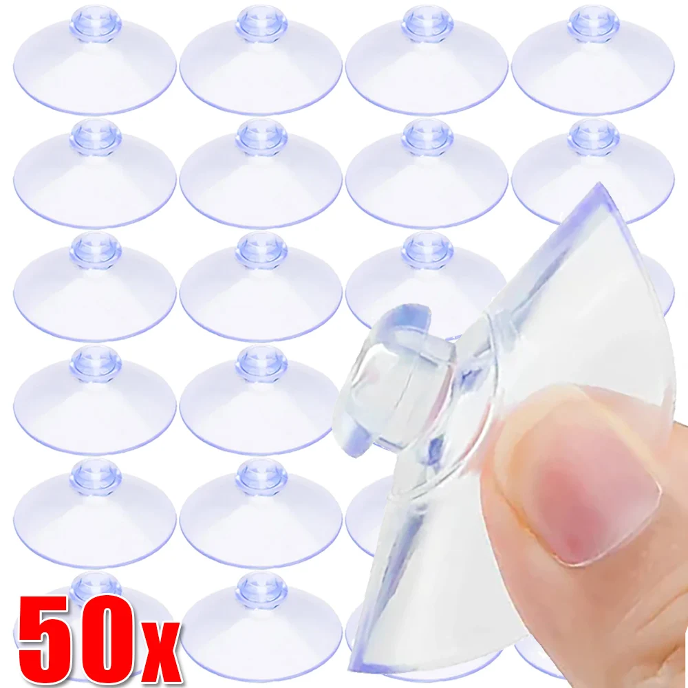 Transparent Mushroom Head Suction Cups Strong Adhesive Sucker Holders Wall Storage Mount For Tile Glass Mirrors Home Decoration