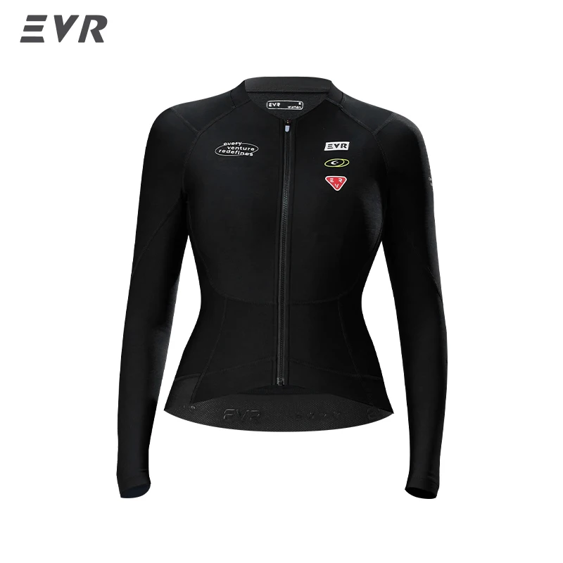 EVR Pro Dames Winter Fleece Fietsjersey Thermisch Lange Mouw Racefiets Top Warme Slim Fit Outdoor Fietskleding