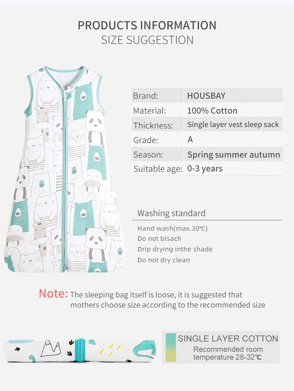 Baby Sleeping Bag Newborn Summer Cotton Print Vest Sleep Sack Children\'s Anti-kick Quilt Infant Sleeveless Sleepsacks For 0-3