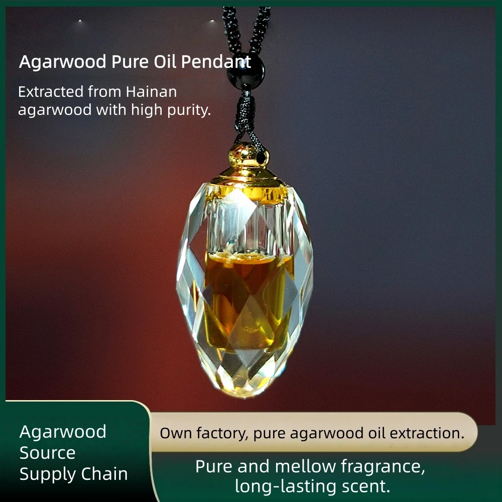 

Heart-Shaped Agarwood Essential Oil Pendant,High-Purity Agarwood Oil,Supercritical CO₂ Extraction,Home/Car/Jewelry,Pure Oud Oil