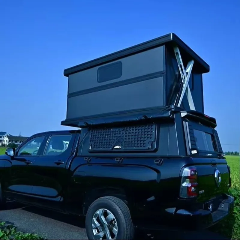 P-Show X-V4 Carbon Fiber Electric Rooftop Camper Full Hard Shell Truck Van Roof Top Tent Four-Season Quick Automatic Opening
