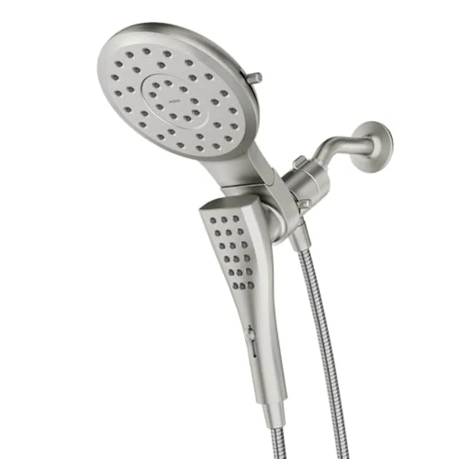 

Verso Round Rain Shower Head and Detachable Handshower Combination with Magnetix Docking System and 60-inch Metal Hose 220C2SRN