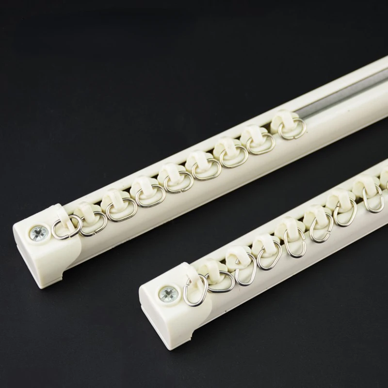 European style fold aluminum curtain rod rail hospital window ceiling curtain track