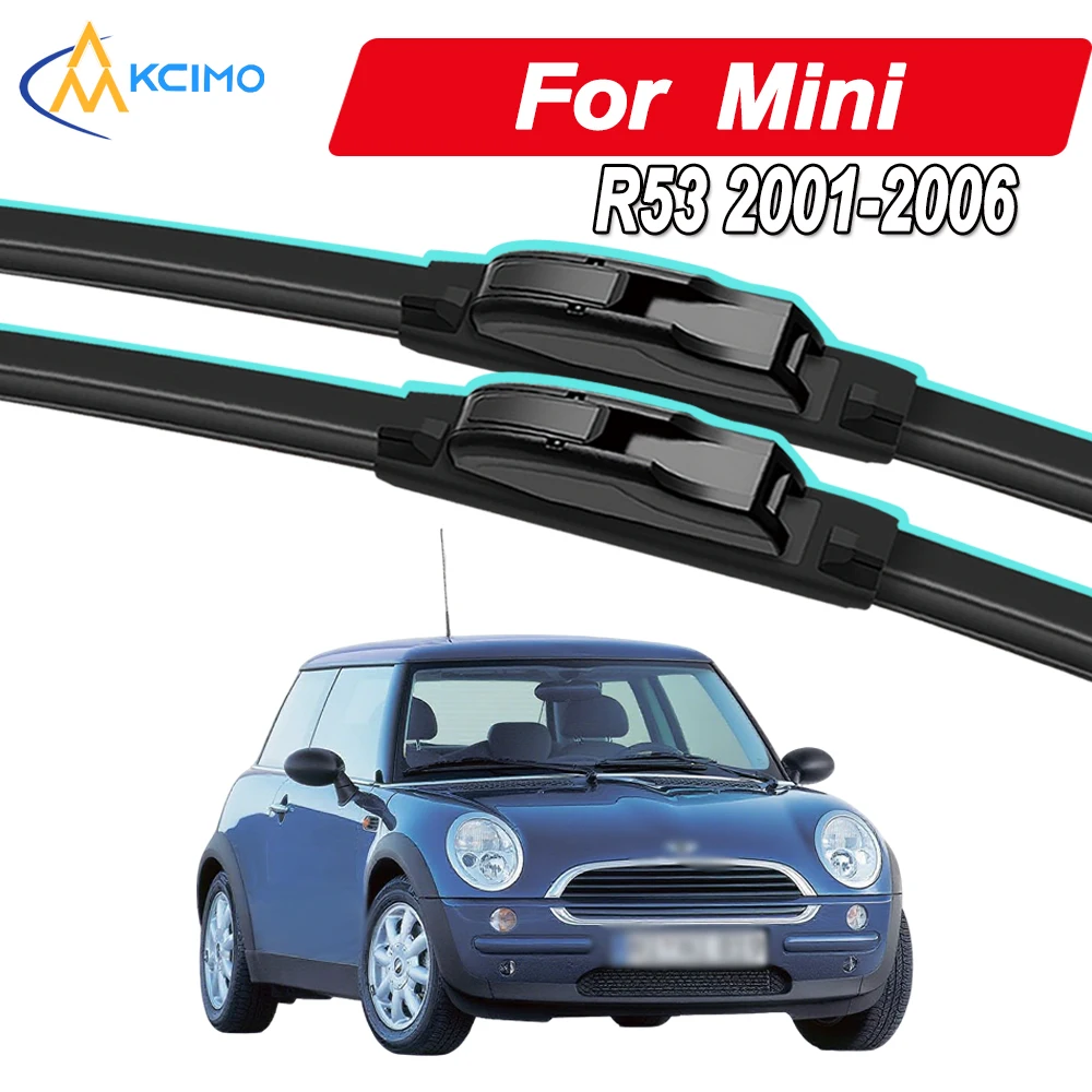 

For Mini R53 2001-2006 Car Front Wiper Blades - All Weather Quiet Windshield Wiper Accessories 2 Pieces